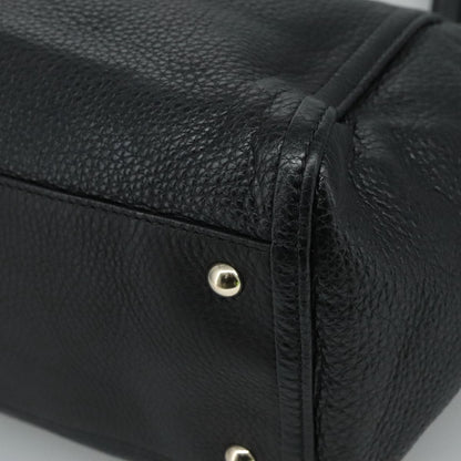 Gucci Soho Shoulder Bag Leather, BLACK, LEATHER, Handbag