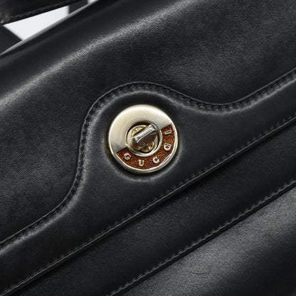 Gucci Vintage Shoulder Bag Leather, BLACK, LEATHER, Shoulder bag