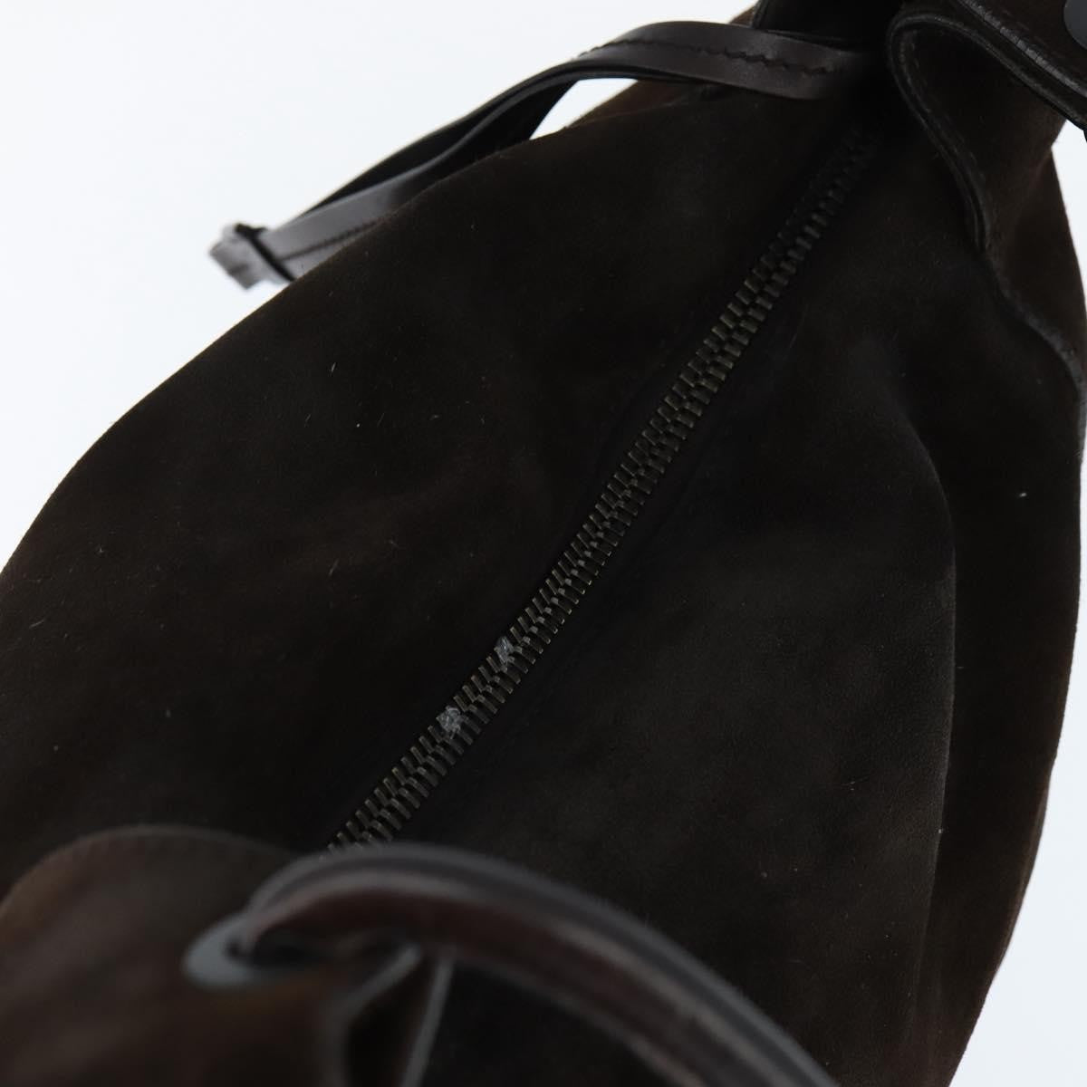 Gucci Hobo Shoulder Bag Suede, BROWN, SUEDE, Shoulder bag