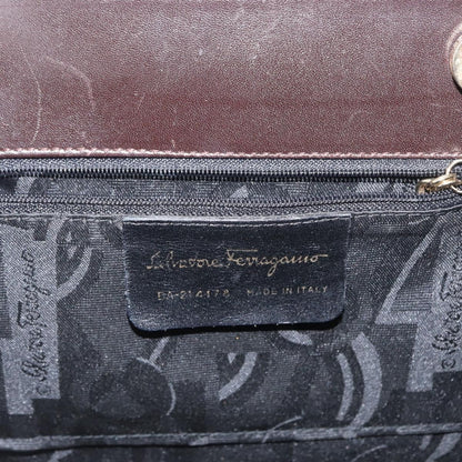 Salvatore Ferragamo Convertible Vara Bow Tote Leather, BROWN, LEATHER, Handbag