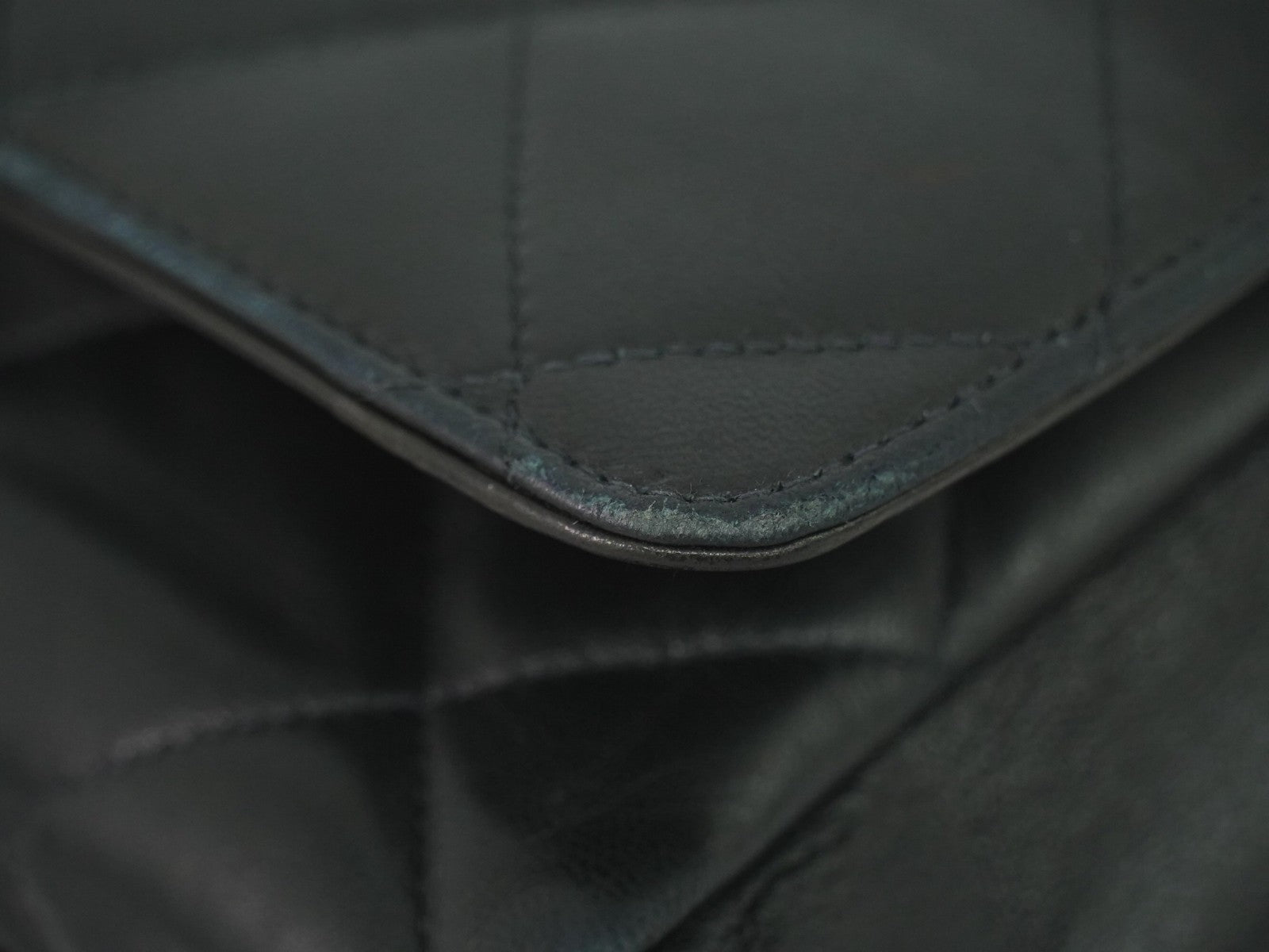 Chanel Vintage ID Bracelet Flap Bag Quilted Lambskin, BLACK, LEATHER, Handbag