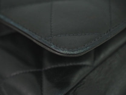 Chanel Vintage ID Bracelet Flap Bag Quilted Lambskin, BLACK, LEATHER, Handbag