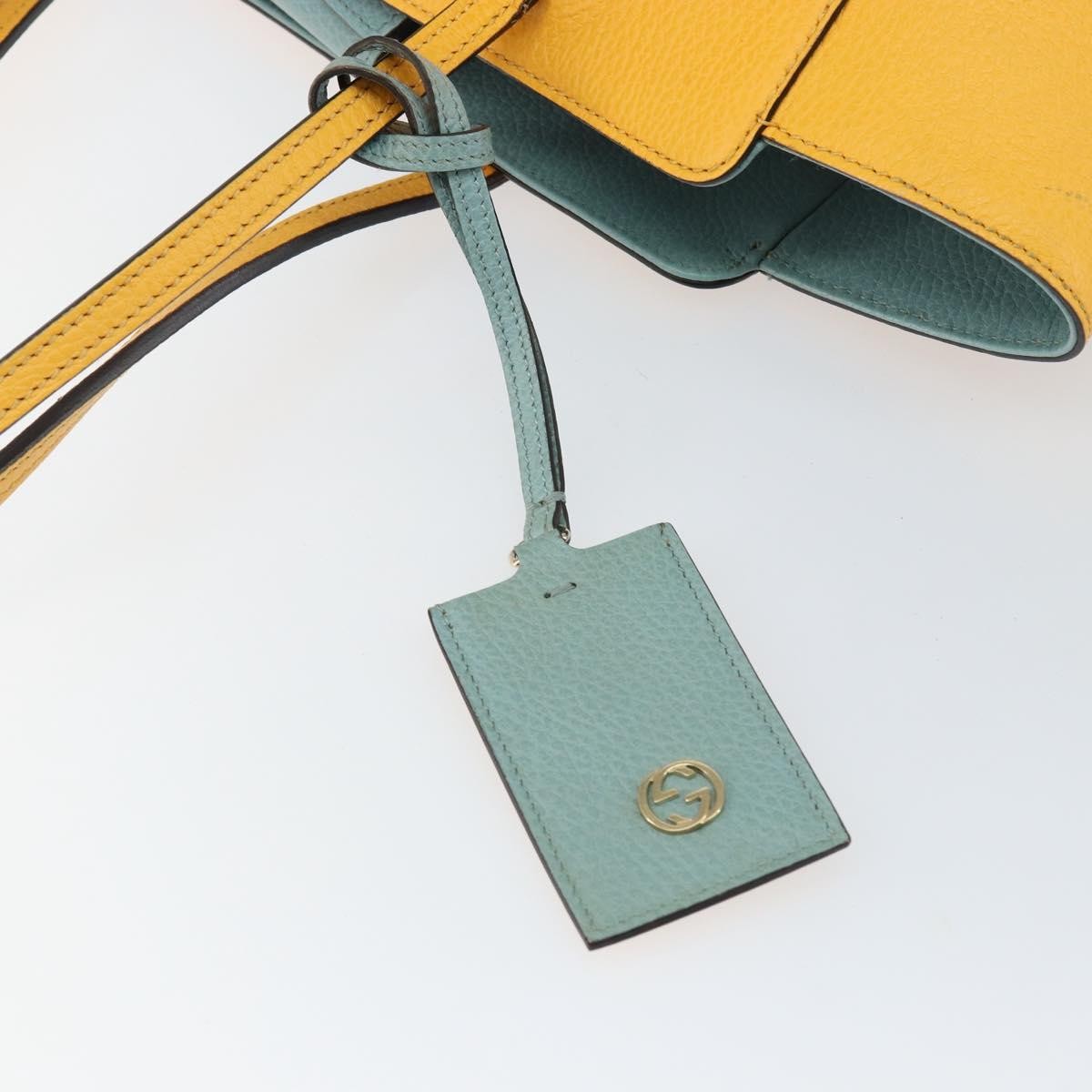 Gucci Swing Tote Leather, YELLOW, LEATHER, Tote bag