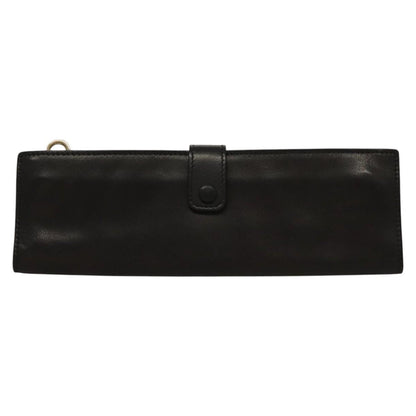 Bottega Veneta Vintage Clutch Leather, BLACK, LEATHER, Clutche & pouche