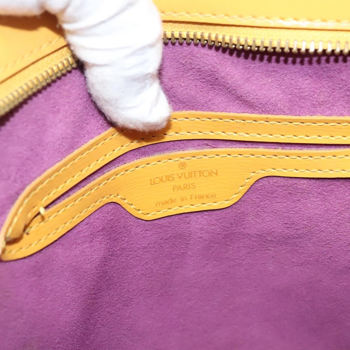 Louis Vuitton Saint Jacques Handbag Epi Leather, YELLOW, LEATHER, Handbag