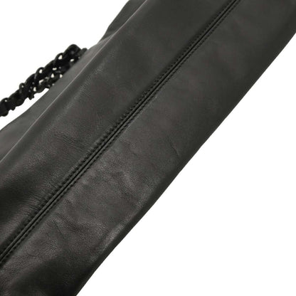 Chanel Vintage CC Resin Chain Tote Leather, BLACK, LEATHER, Tote bag
