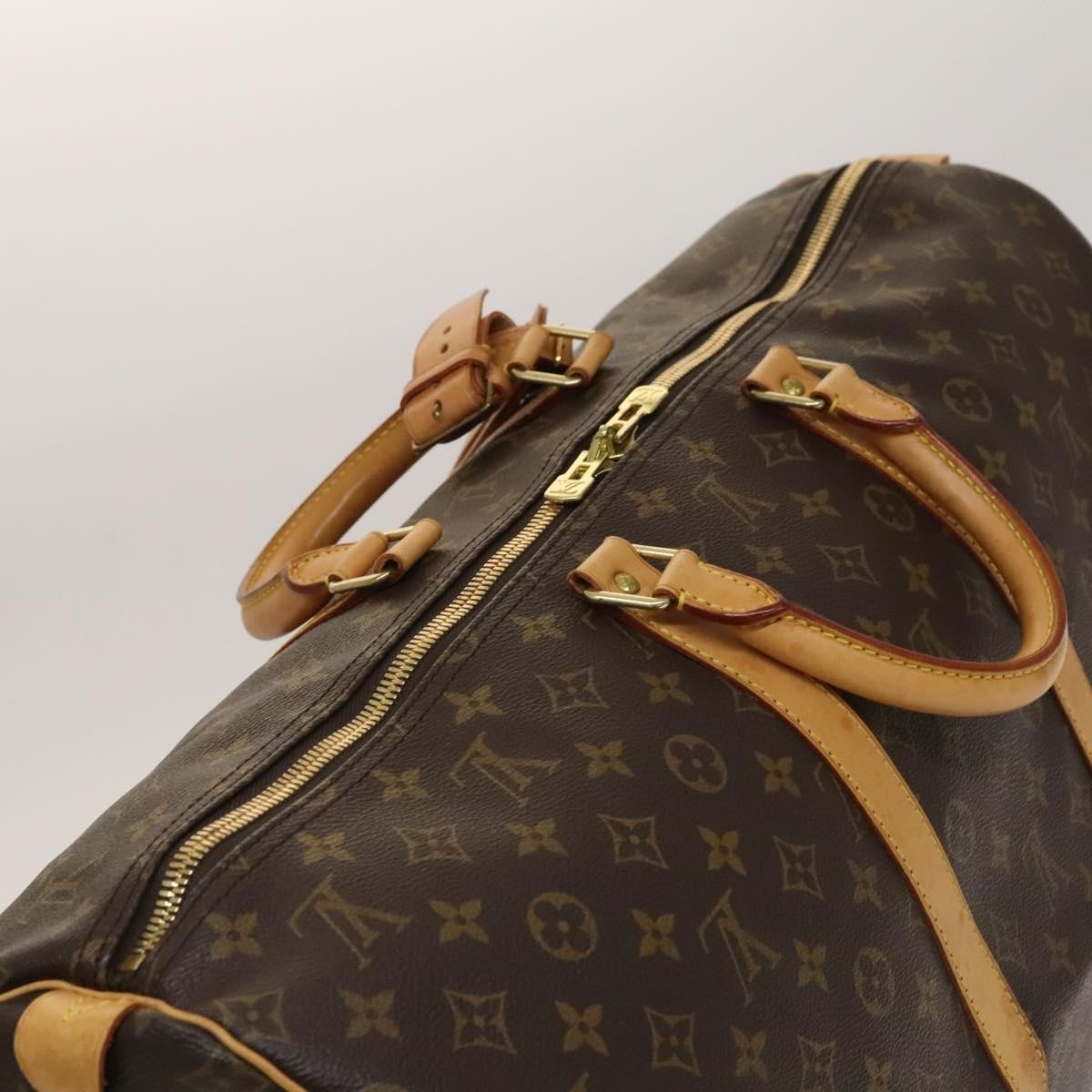 Louis Vuitton Keepall Bag Monogram Canvas, BROWN, CANVAS, Travel bag