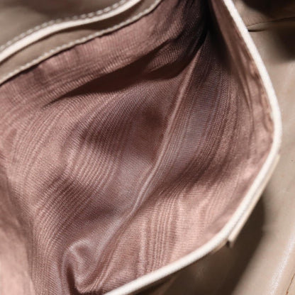 Gucci Vintage Shoulder Bag Leather, BEIGE, LEATHER, Shoulder bag