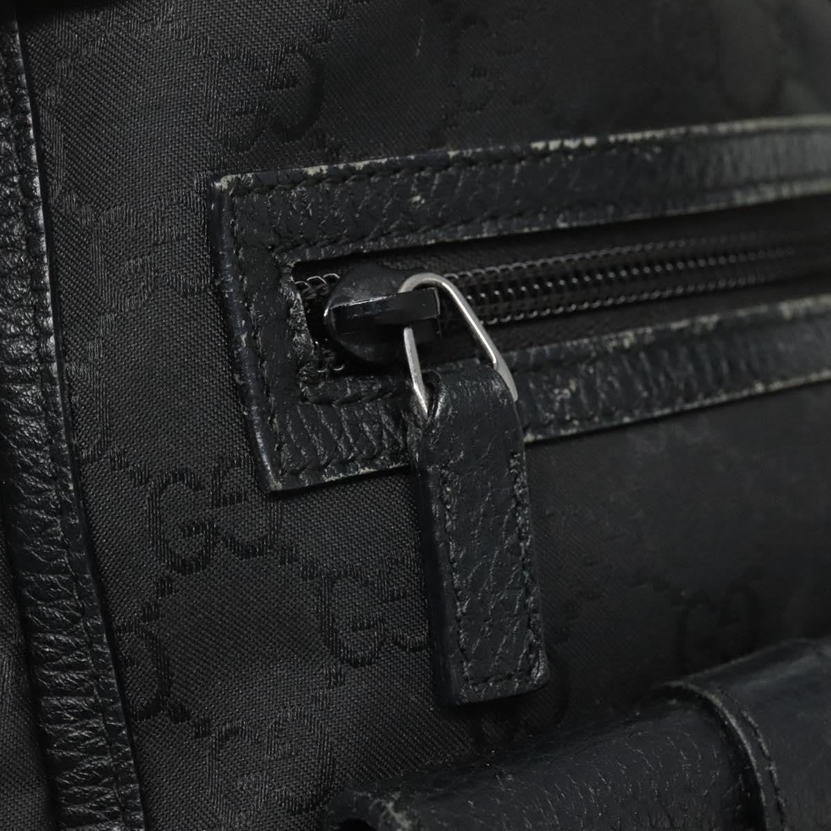 Gucci Abbey Pocket Tote GG Canvas, Black, Canvas, Tote Bag