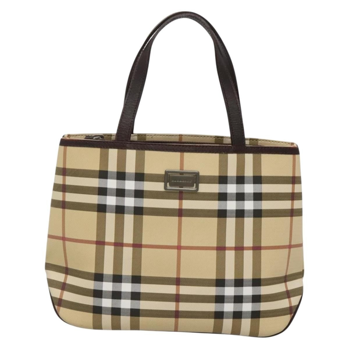 Burberry Nova Check Handbag Nova Check Canvas, BEIGE, CANVAS, Handbag