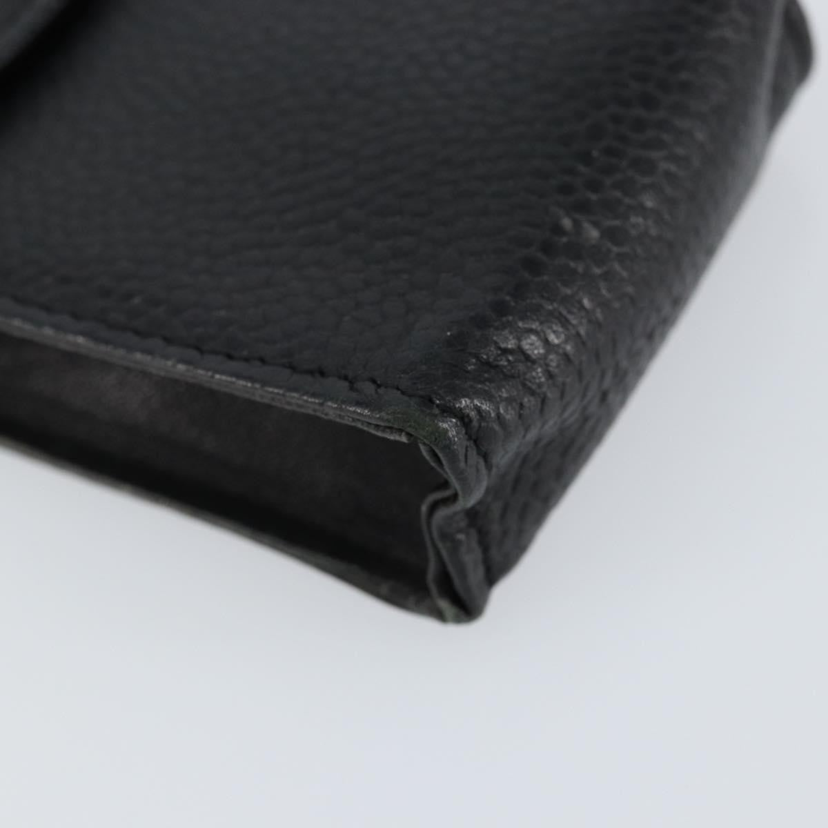 Chanel Vintage CC Phone Holder Crossbody Bag Caviar, BLACK, LEATHER, Clutche & pouche