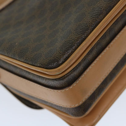 Celine Macadam Shoulder Bag PVC Leather, BROWN, CANVAS, Shoulder bag