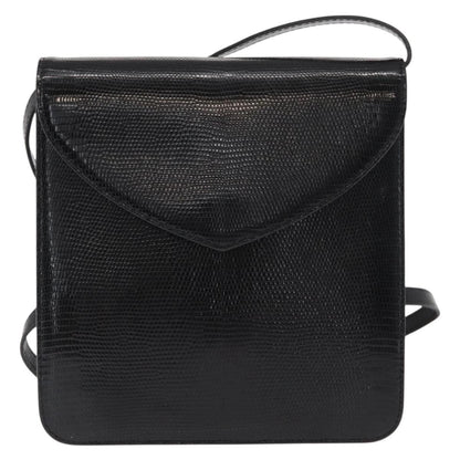 Saint Laurent Vintage Shoulder Bag Leather, BLACK, LEATHER, Shoulder bag