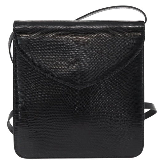 Saint Laurent Vintage Shoulder Bag Leather, BLACK, LEATHER, Shoulder bag