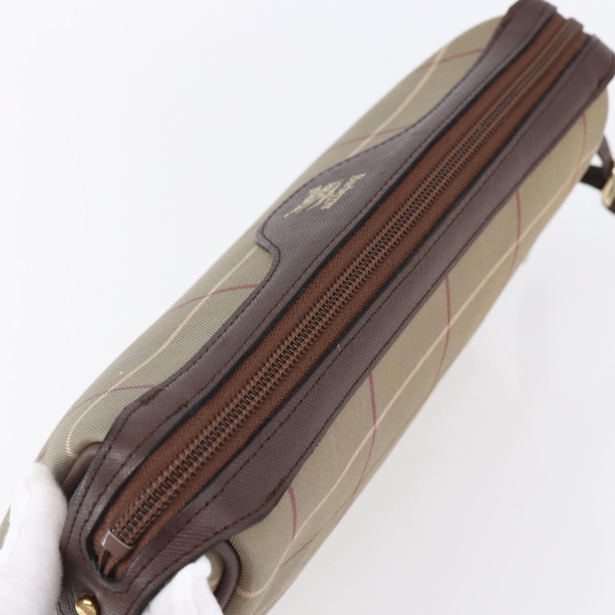 Burberry Nova check Pochette Canvas, BEIGE, CANVAS, Clutche & pouche