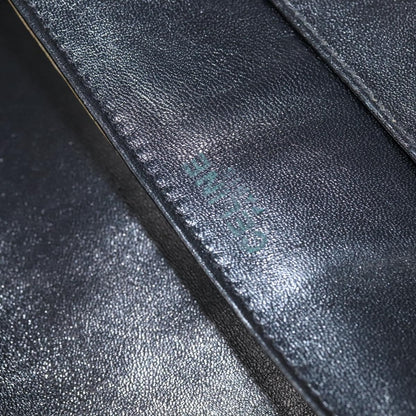 Celine Shoulder Bag Leather, BLACK, LEATHER, Shoulder bag