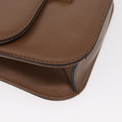 Valentino Garavani Rolling Rockstud Glam Lock Shoulder Bag Leather, BROWN, LEATHER, Shoulder bag