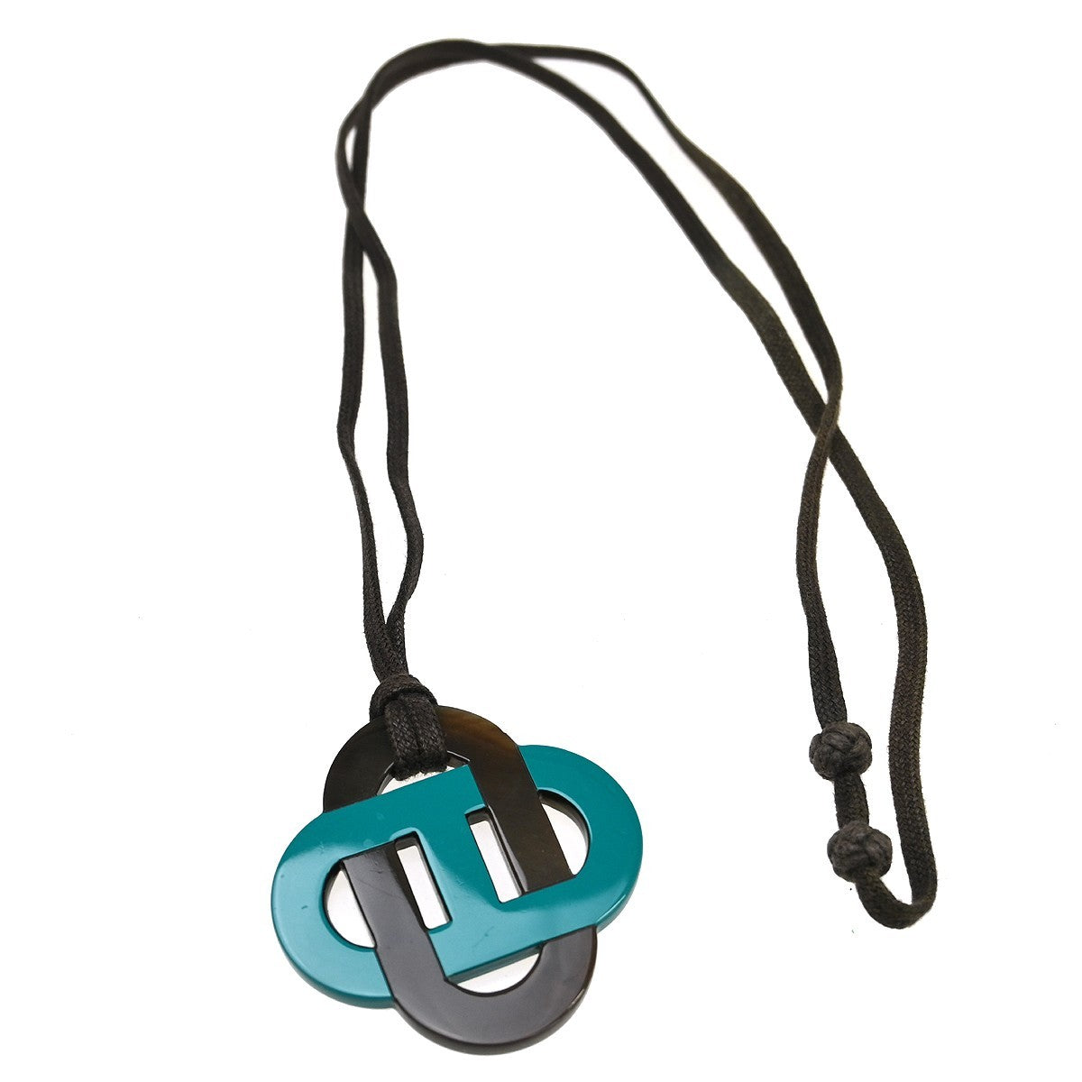 Hermes Isatis Pendant Necklace Buffalo Horn and Lacquer, Multicolour, Horn, Necklace