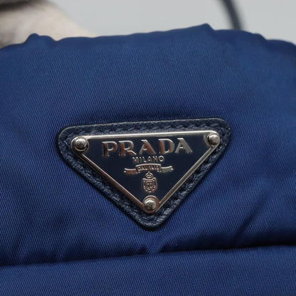 Prada Bomber Tote Tessuto, BLUE, NYLON, Tote bag