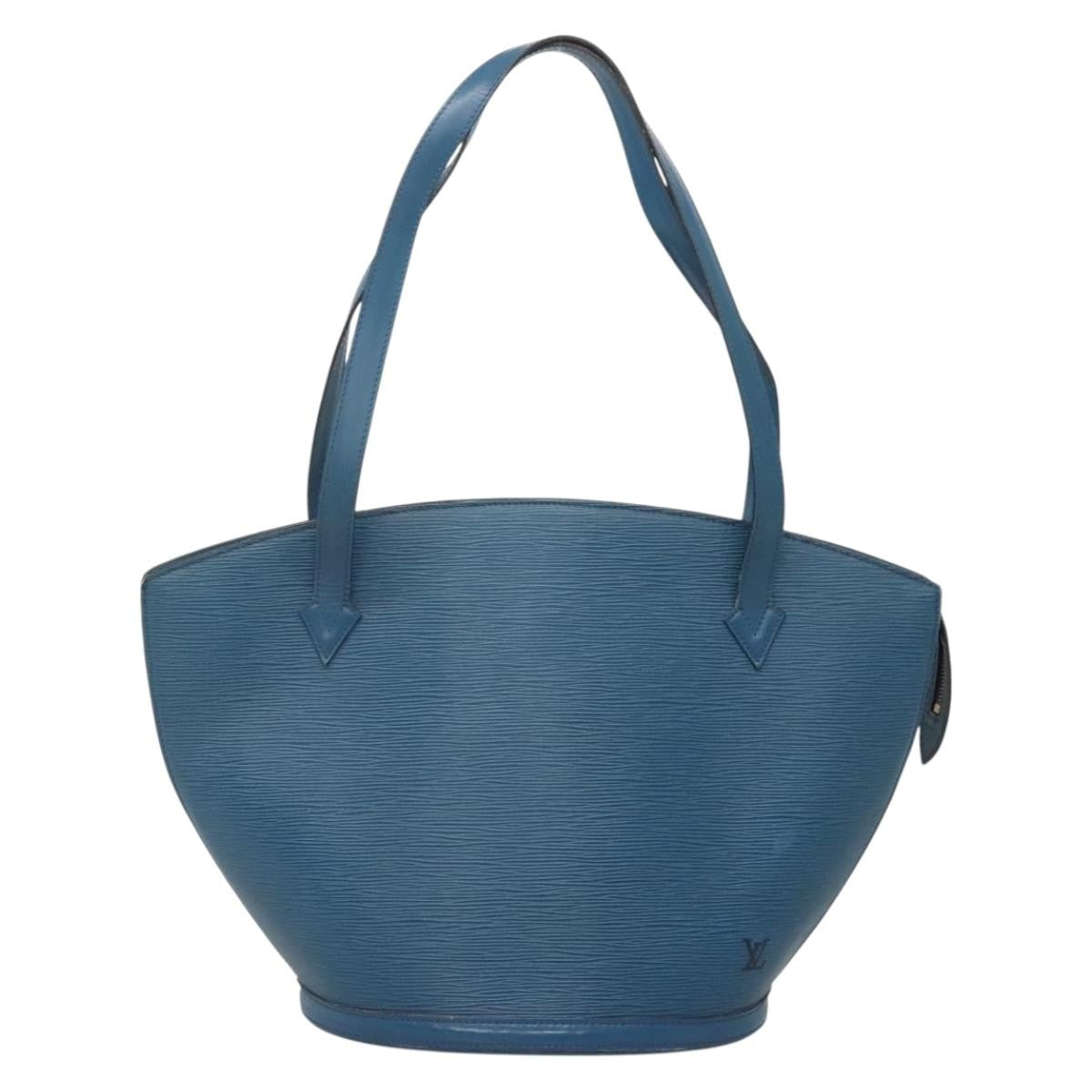 Louis Vuitton Saint Jacques Handbag Epi Leather, BLUE, LEATHER, Handbag