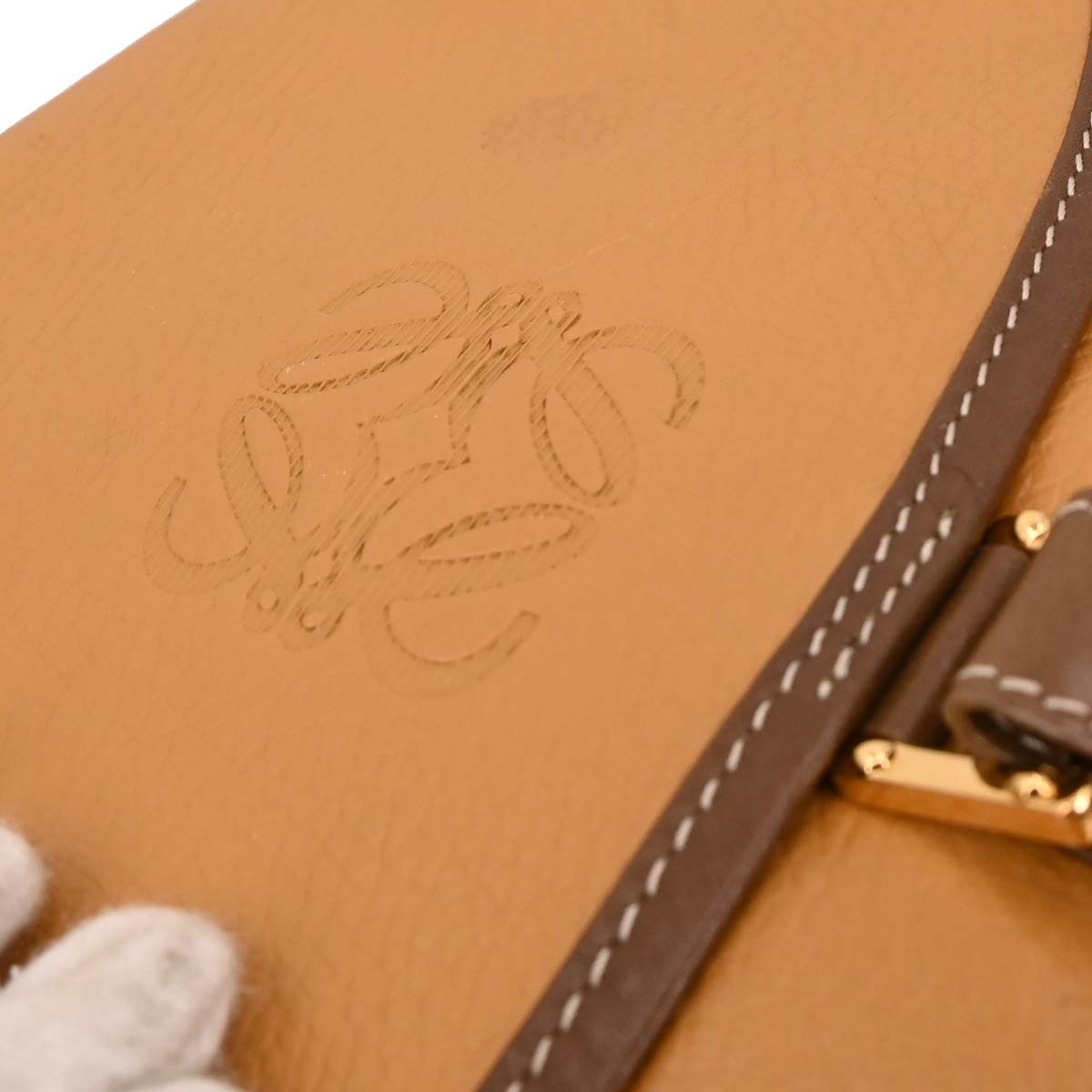 Loewe Anagram Shoulder Bag Leather, BROWN, LEATHER, Shoulder bag