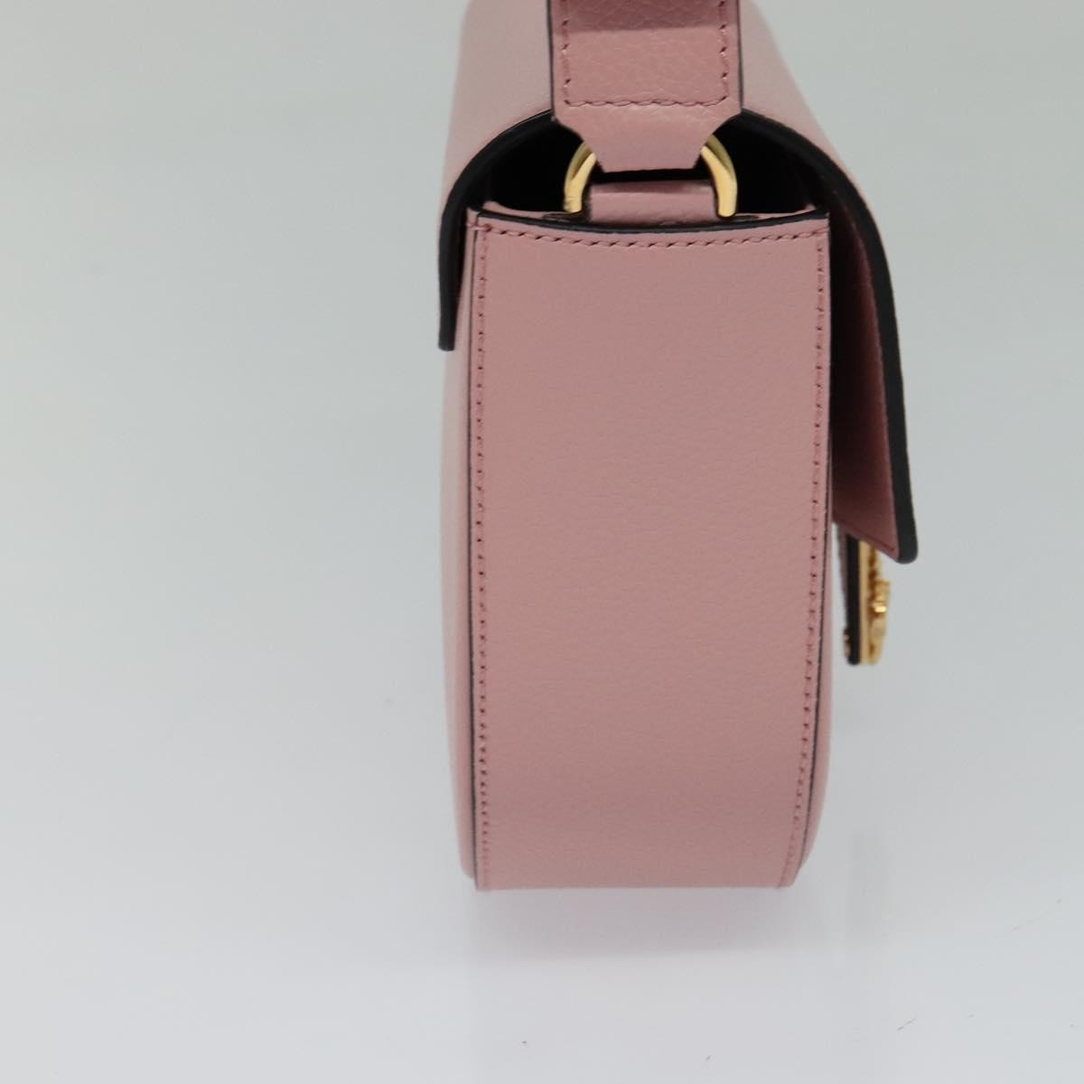 Versace Virtus Flap Messenger Bag Leather, PINK, LEATHER, Shoulder bag