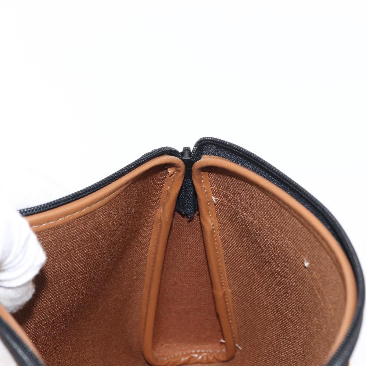 Christian Dior Vintage Honeycomb Zip Pouch Coated Canvas, BLACK, PVC, Clutche & pouche