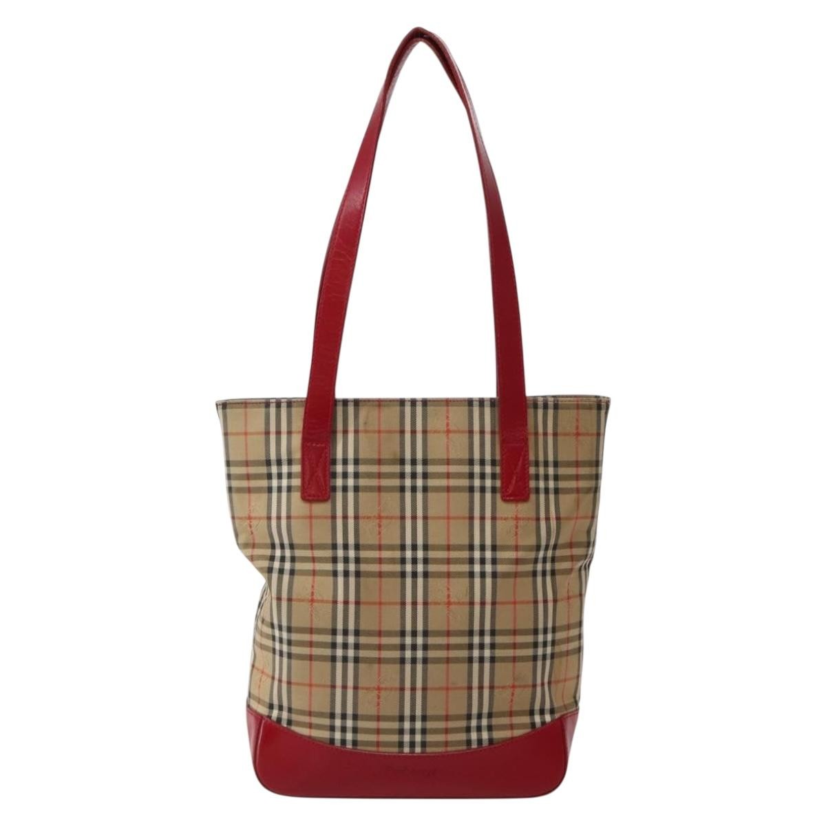 Burberry Nova Check Tote canvas check pattern, BEIGE, CANVAS, Tote bag