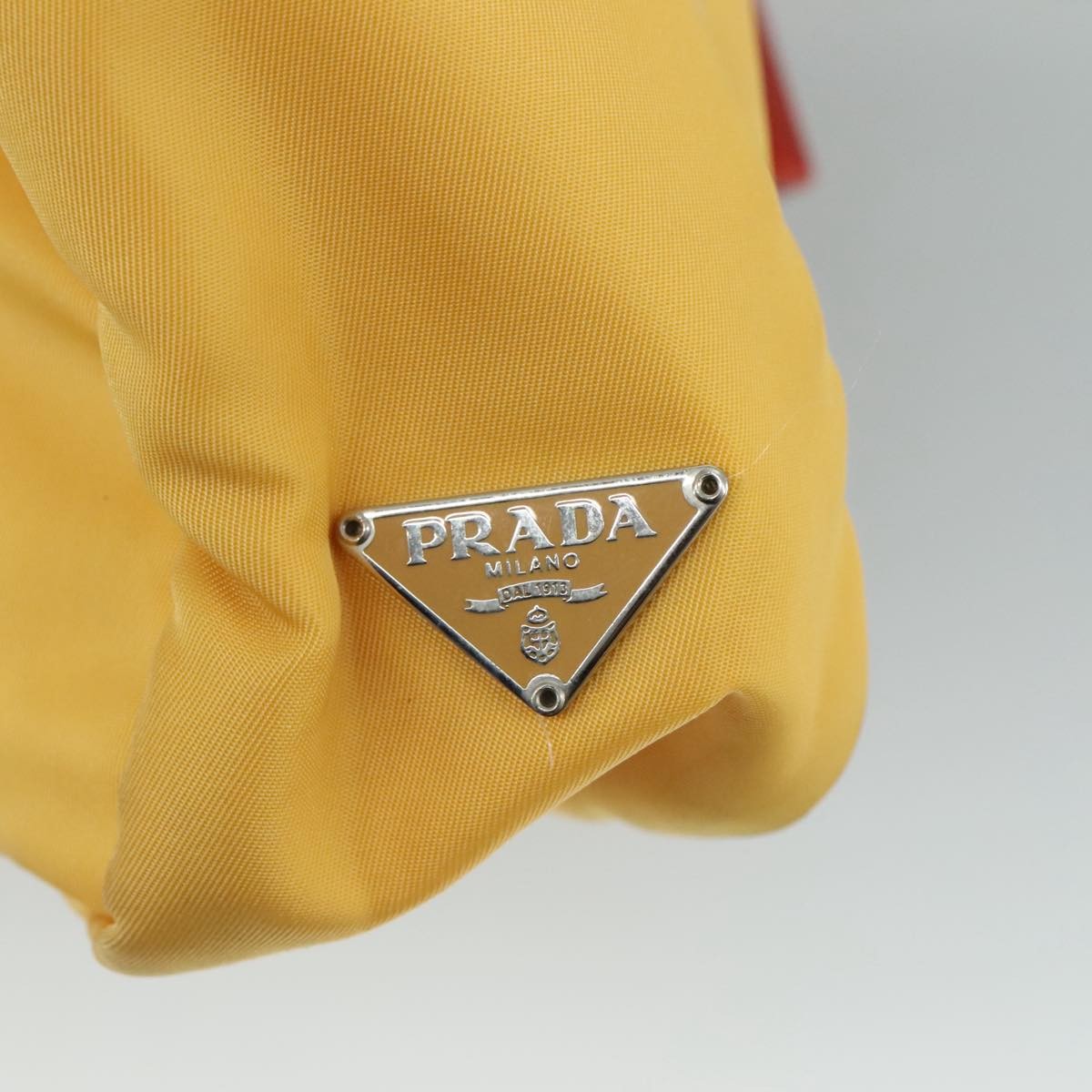 Prada Vintage Handbag Tessuto, YELLOW, NYLON, Handbag
