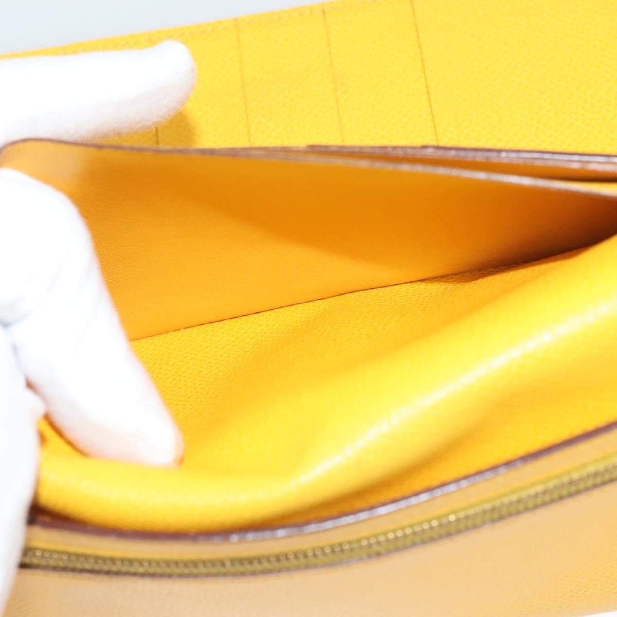 Hermes Bearn Wallet Epsom, YELLOW, LEATHER, Wallets