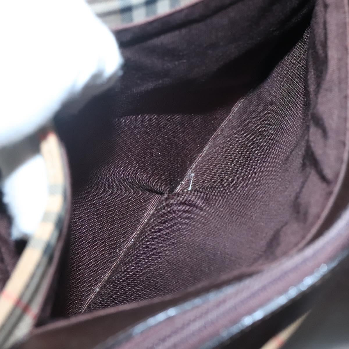 Burberry Nova Handbag Check Pattern, BEIGE, CANVAS, Handbag