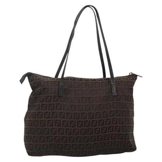 Fendi Roll Tote Zucca Canvas, BROWN, CANVAS, Tote bag