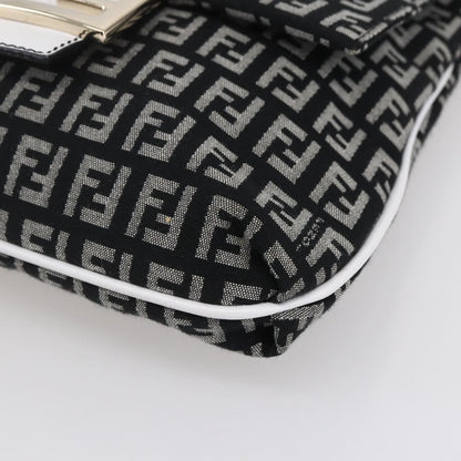 Fendi Vintage Flap Crossbody Bag Zucchino Canvas, BROWN, CANVAS, Shoulder bag