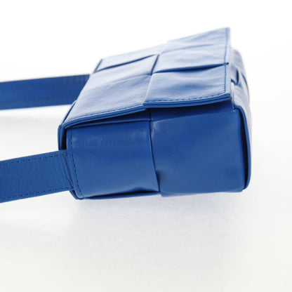 Bottega Veneta Fun Cassette Crossbody Bag Maxi Intrecciato Leather, BLUE, LEATHER, Crossbody bag
