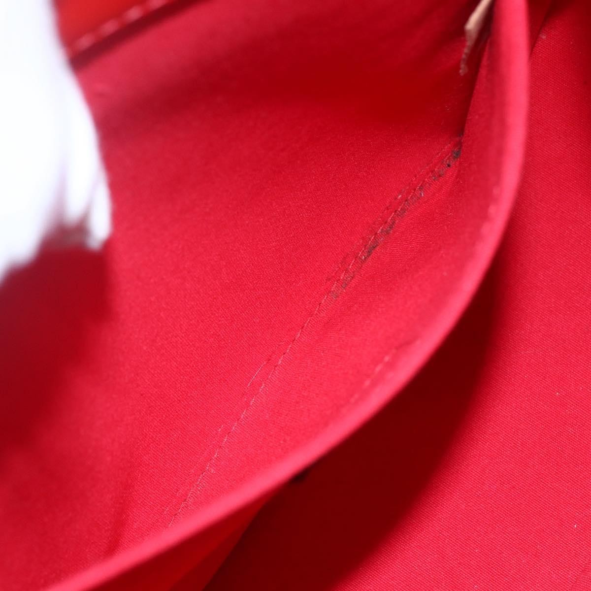 Louis Vuitton Biscayne Bay Handbag Monogram Vernis, RED, PATENT_LEATHER, Handbag