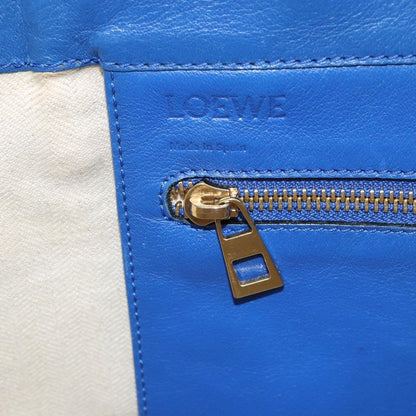 Loewe Vintage Anagram Tote Leather, BLUE, LEATHER, Tote bag