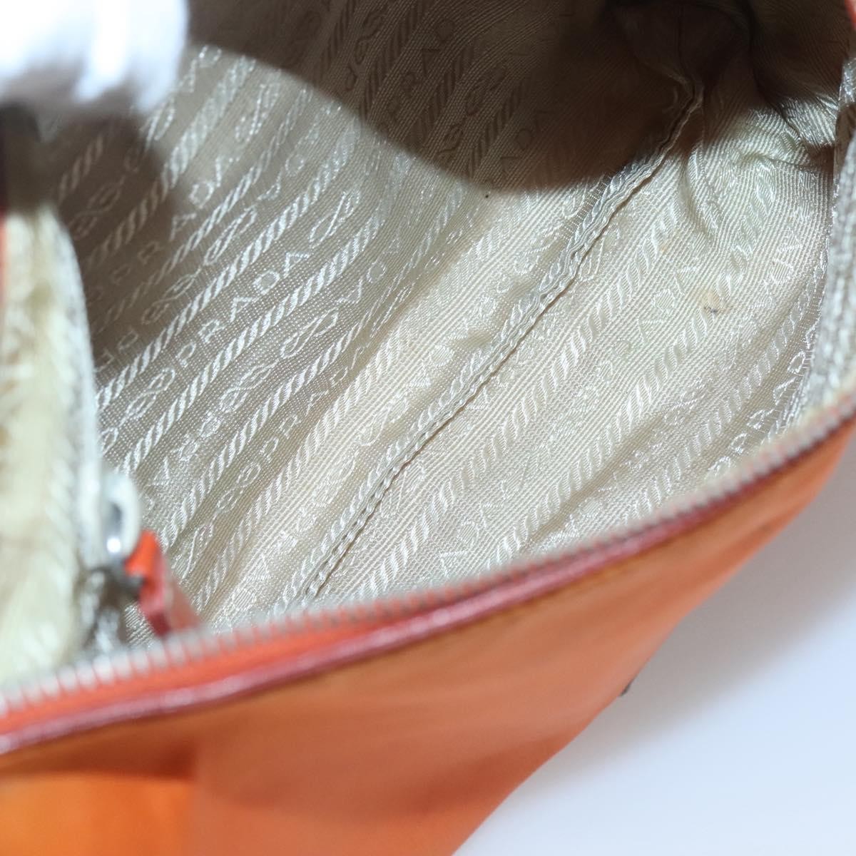 Prada Zip Shoulder Bag Tessuto, ORANGE, NYLON, Shoulder bag