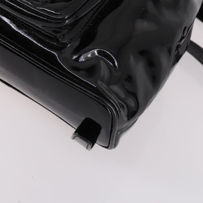 Gucci Vintage Bamboo Backpack Patent, BLACK, PATENT_LEATHER, Backpack