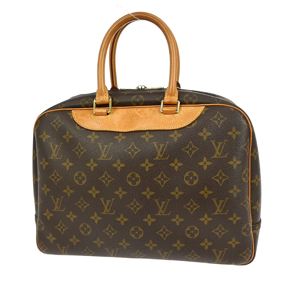 Louis Vuitton Deauville Handbag Monogram Canvas, BROWN, CANVAS, Handbag