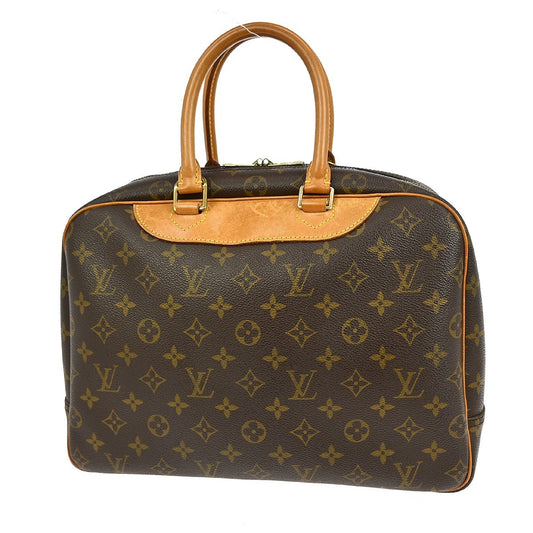 Louis Vuitton Deauville Handbag Monogram Canvas, BROWN, CANVAS, Handbag