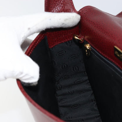 cartier Must de Cartier Shoulder Bag Leather, BURGUNDY, LEATHER, Shoulder bag