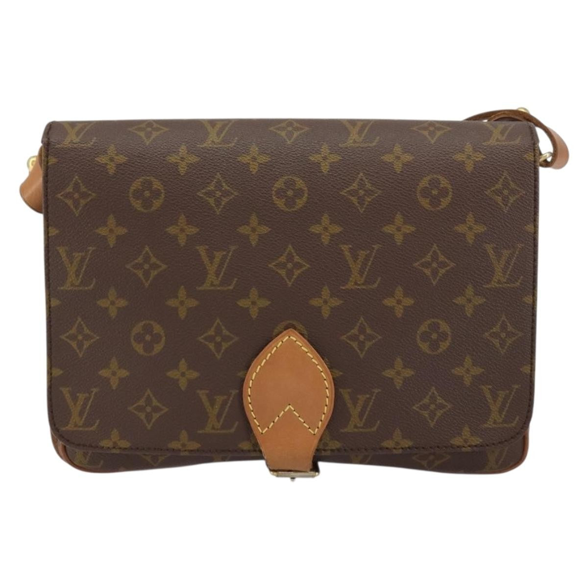 Louis Vuitton Cartouchiere Handbag Monogram Canvas, BROWN, CANVAS, Shoulder bag