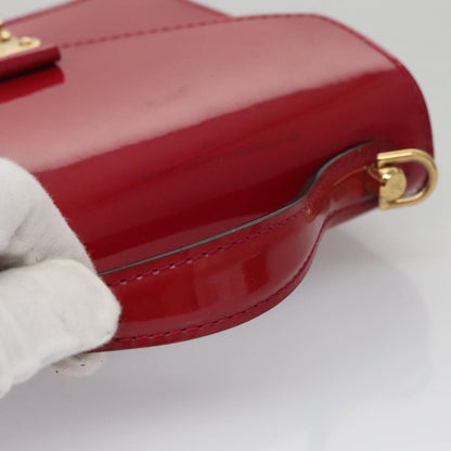 Louis Vuitton Monceau Handbag Vernis, Red, Patent Leather, Handbag