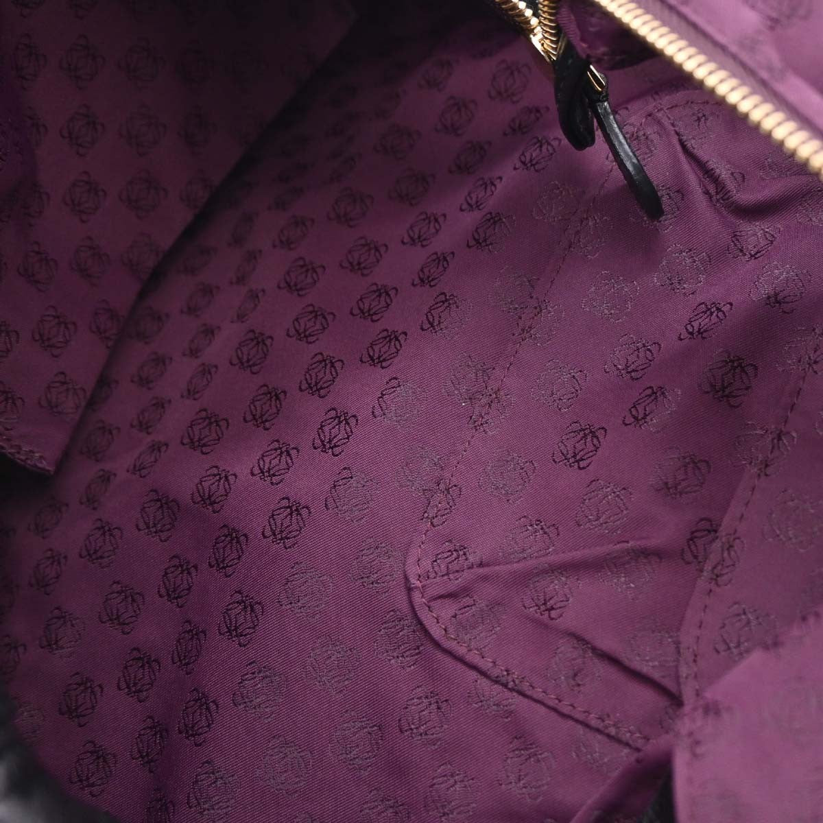 Loewe Anagram Logo Nappa Aire Hand Bag Leather, BLACK, LEATHER, Handbag