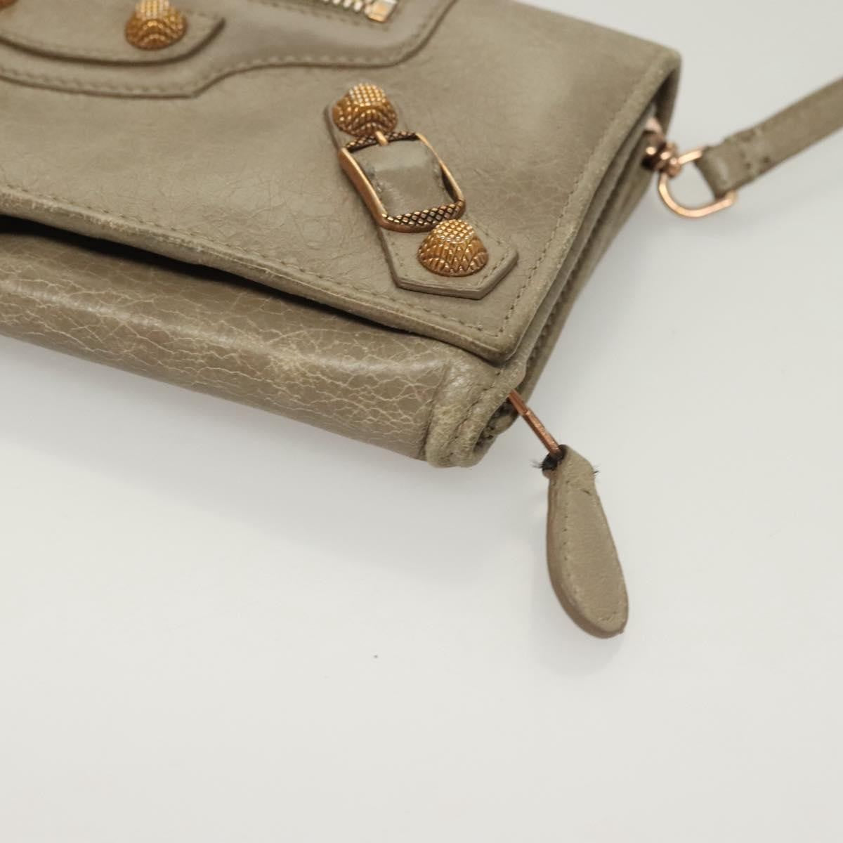 Balenciaga Giant Money Flap Wallet Leather, BEIGE, LEATHER, Wallets