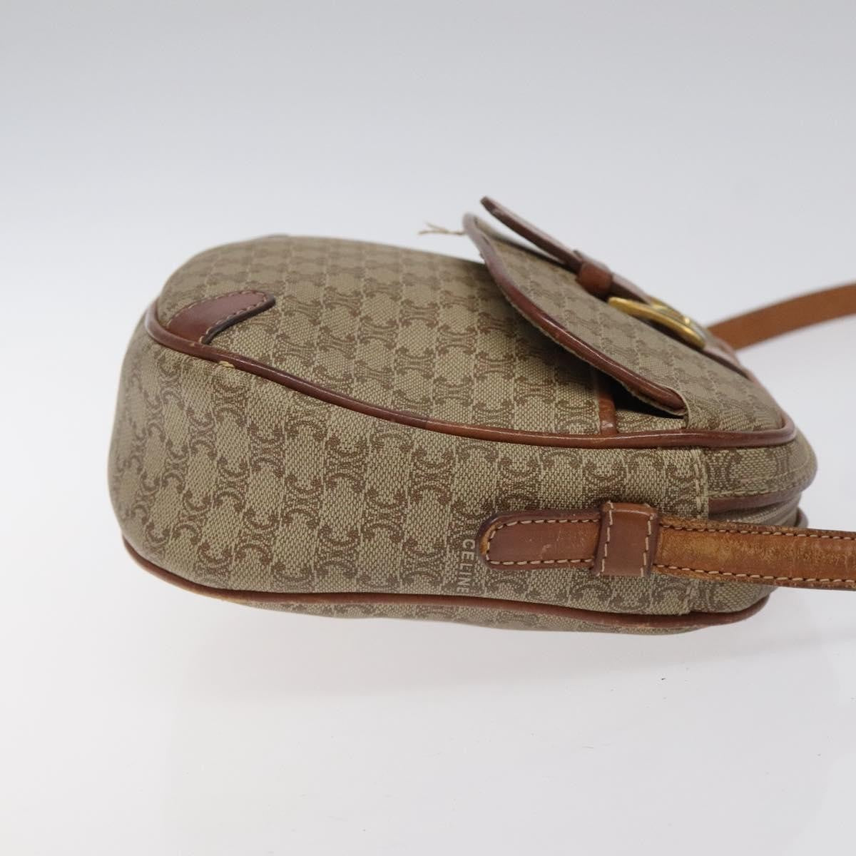 Celine Macadam Shoulder Bag PVC Leather, BEIGE, CANVAS, Shoulder bag