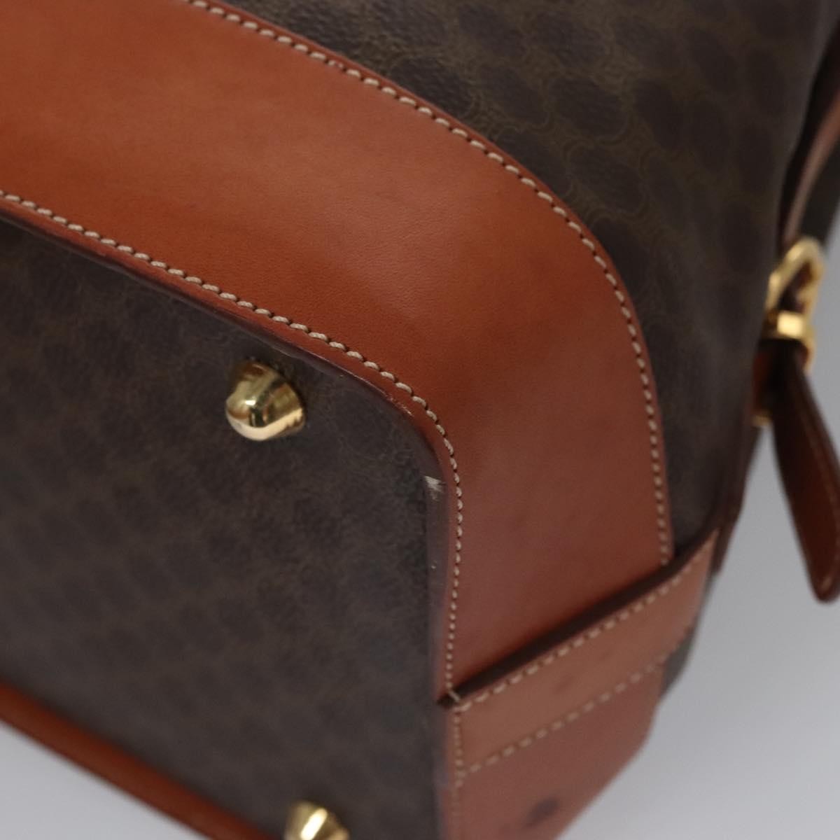 Celine Vintage Macadam Tote bag Canvas and Leather, Brown, Canvas, Tote Bag
