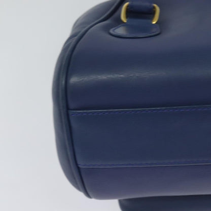 Christian Dior Vintage Flap Backpack Leather, BLUE, LEATHER, Backpack