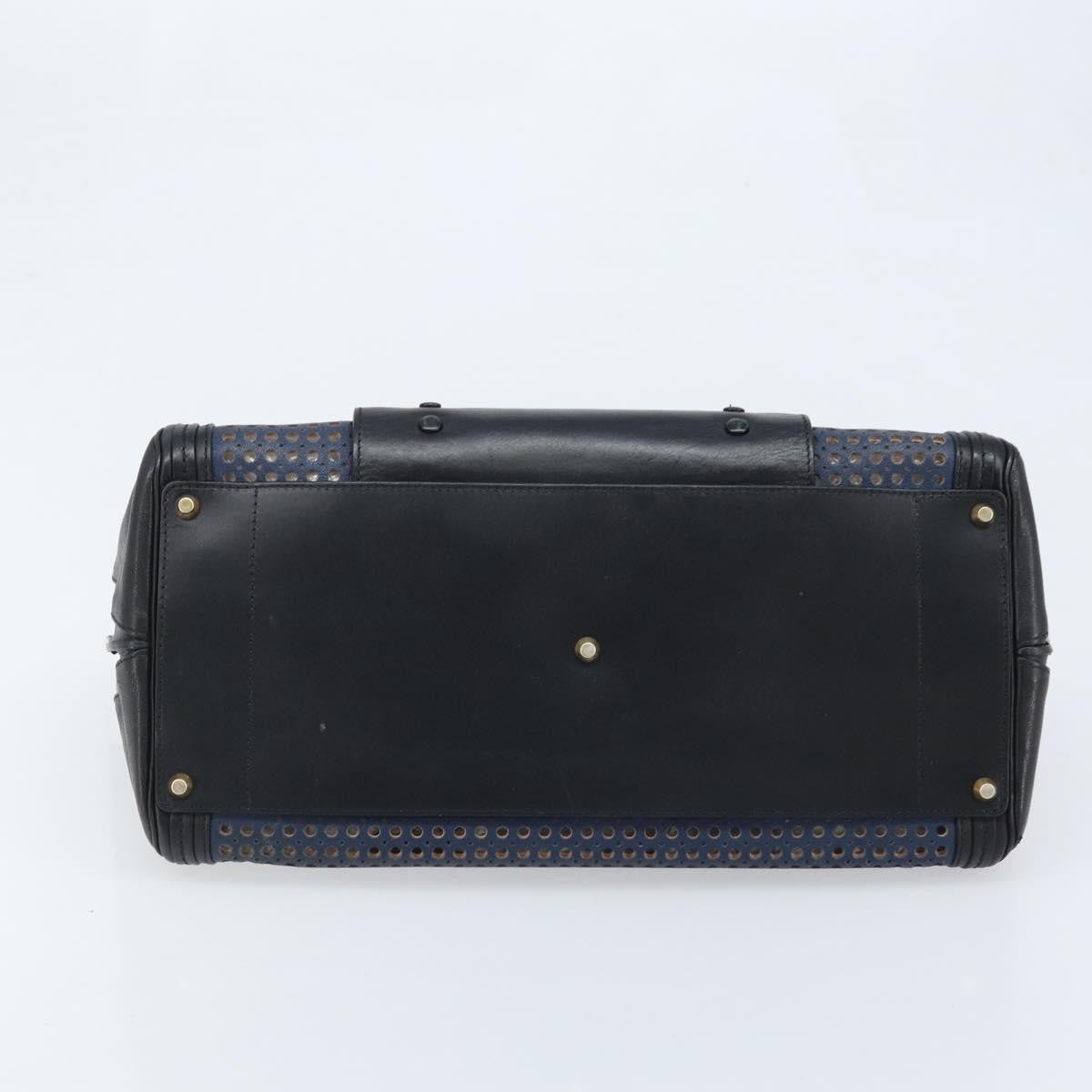 Chloe Alice Satchel Leather, Black, Leather, Handbag