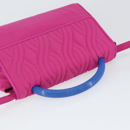 Fendi Top Handle Flap Bag Nylon, PINK, NYLON, Handbag